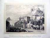 Veduta del comune di Tenda lungo la strada reale da Torino a Nizza, 1838.