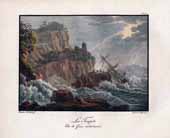 La Tempête. Côte de Gênes méditérannée.