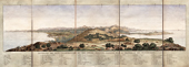 Panorama de Nice, Villefranche et des côtes voisines, dessiné, sur la montagne du Montboron